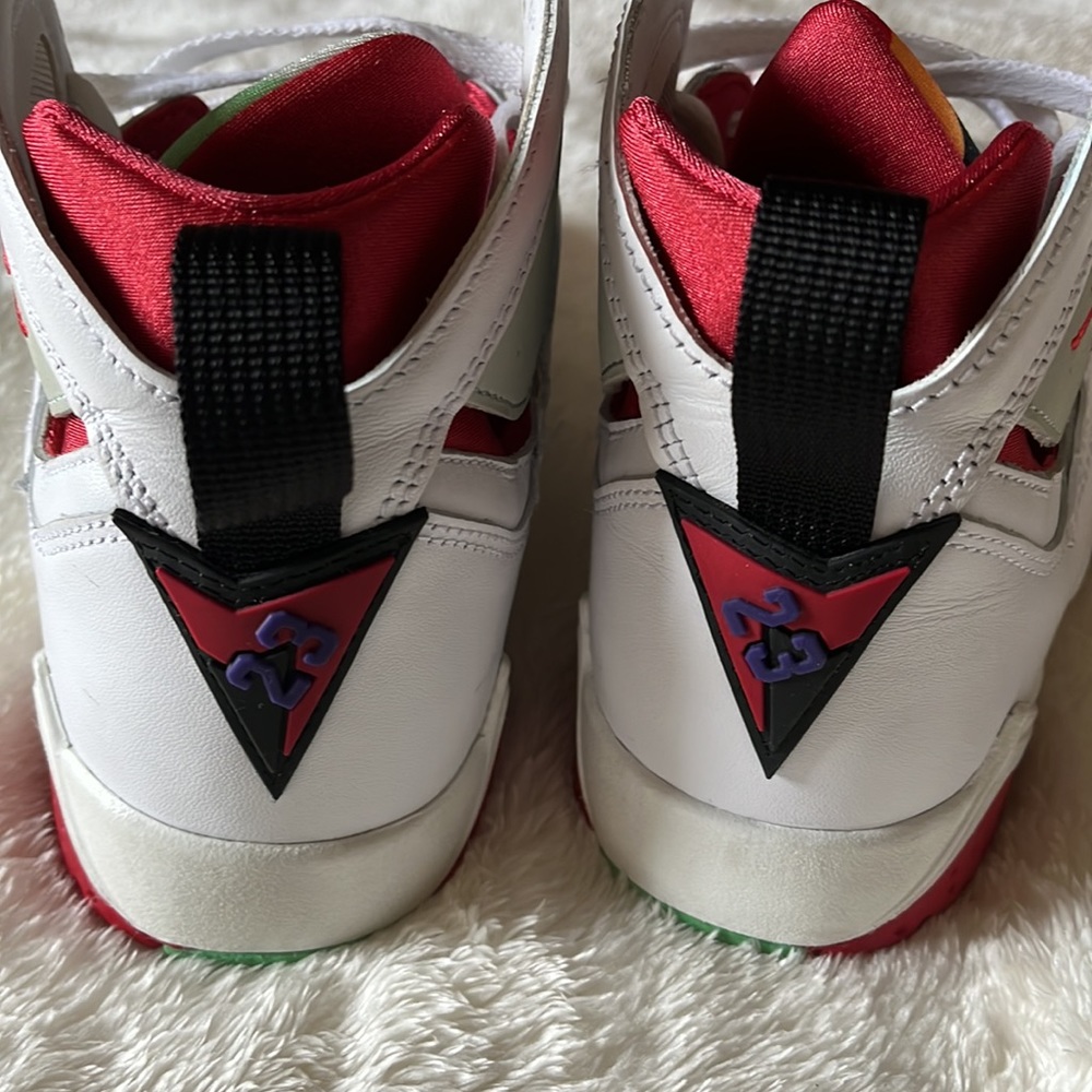 Air Jordan 7 retro BG white red size 6.5y - Picture 7 of 7